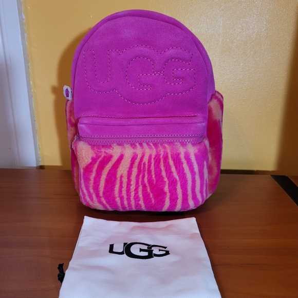 UGG Dannie II Mini Sheepskin Zebra Backback - Picture 3 of 11